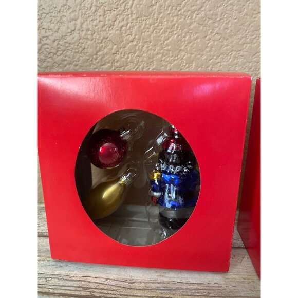 Vtg 1990s Deluxe Imports Blown Glass Ornament Lot Nutcracker Santa Angel 3 Boxes - Picture 6 of 9